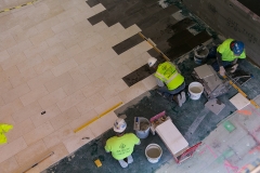 aaChicago, IL - BAC IU Executive Visits to Chicago - BAC Executive board members tour jobsites in Chicago at Malcolm X College (mostly block work and outside), New hotel space that is tile work, the former Chicago Athletic Club that is being transitioned into a hotel with extensive plaster work, here today, Thursday November 20, 2014. Photo by Â© Todd Buchanan 2014 Technical Questions: todd@toddbuchanan.com